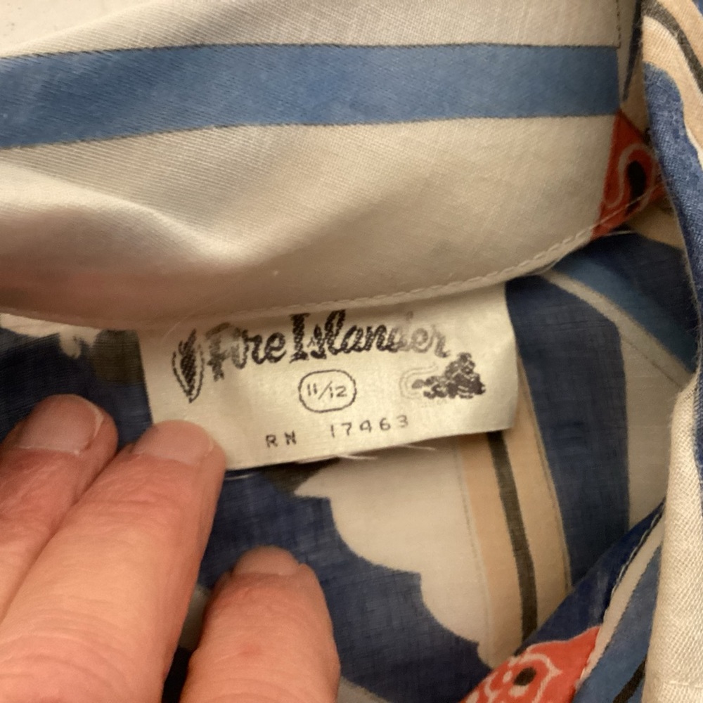 Fire Islander vintage sheer blouse with nautical design Womens size 11/12. - Picture 8 of 11